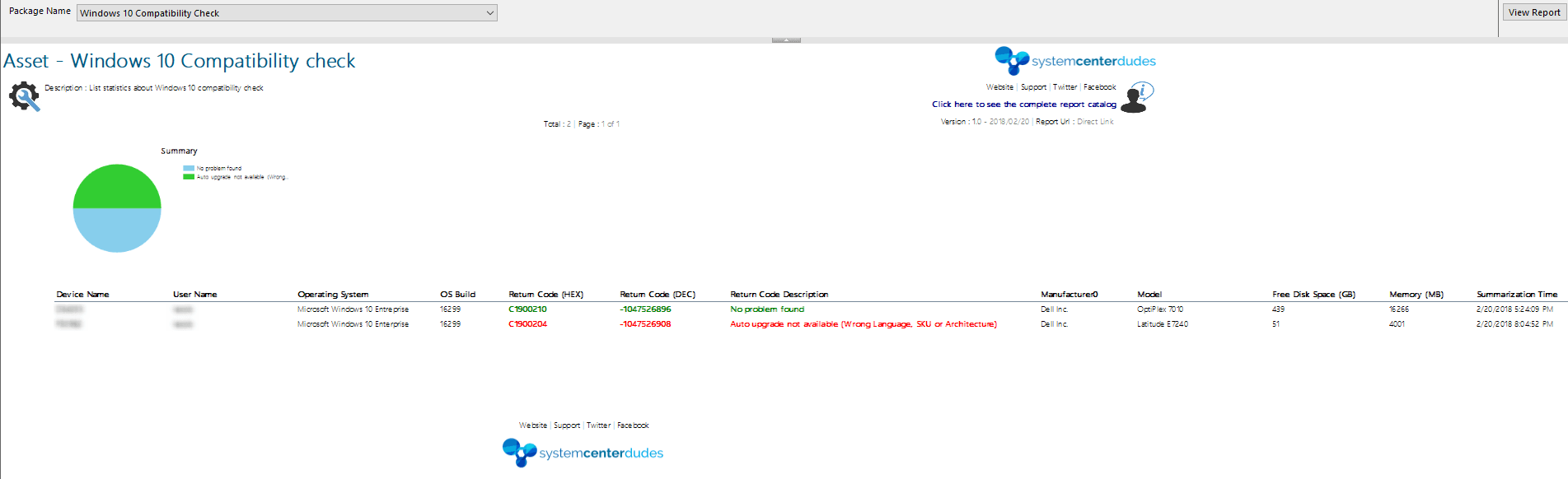 System Compatibility Scan SCCM Windows 10 compatibility Report – System Center Dudes